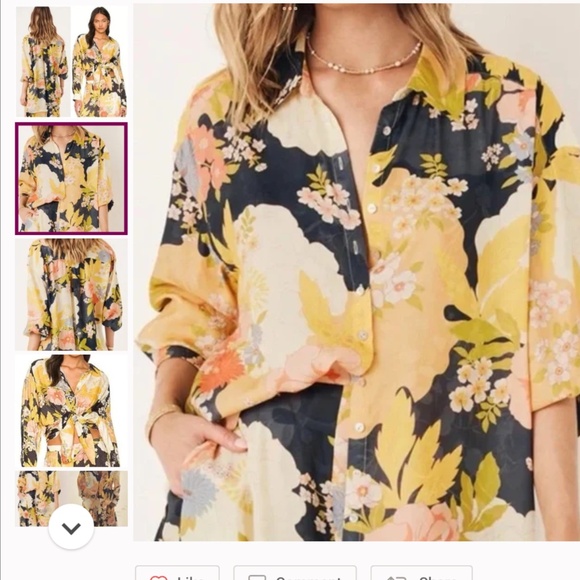 Spell Tyler Floral Shirt Small - Picture 1 of 5